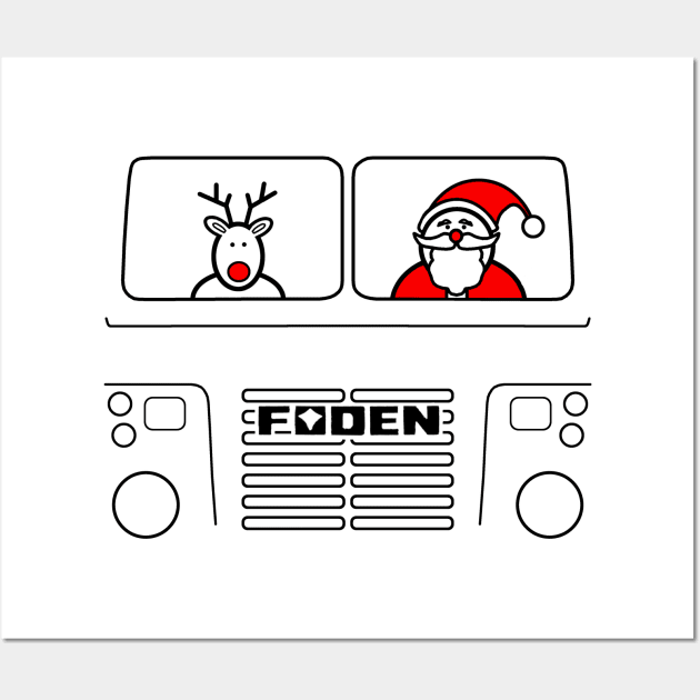 Foden S83 classic 1970s British lorry Christmas special edition Wall Art by soitwouldseem